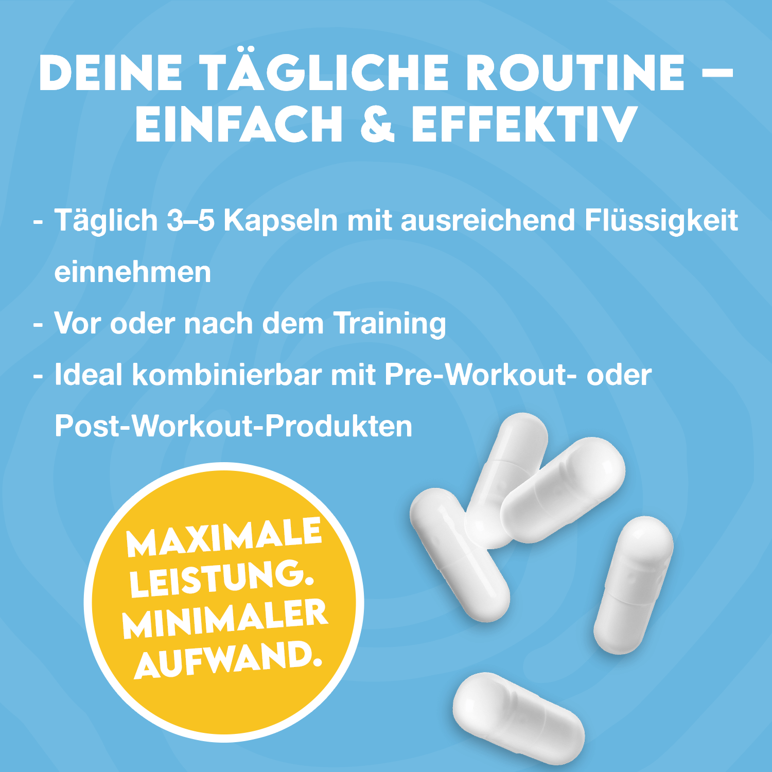 Kraft, die in jede Routine passt.