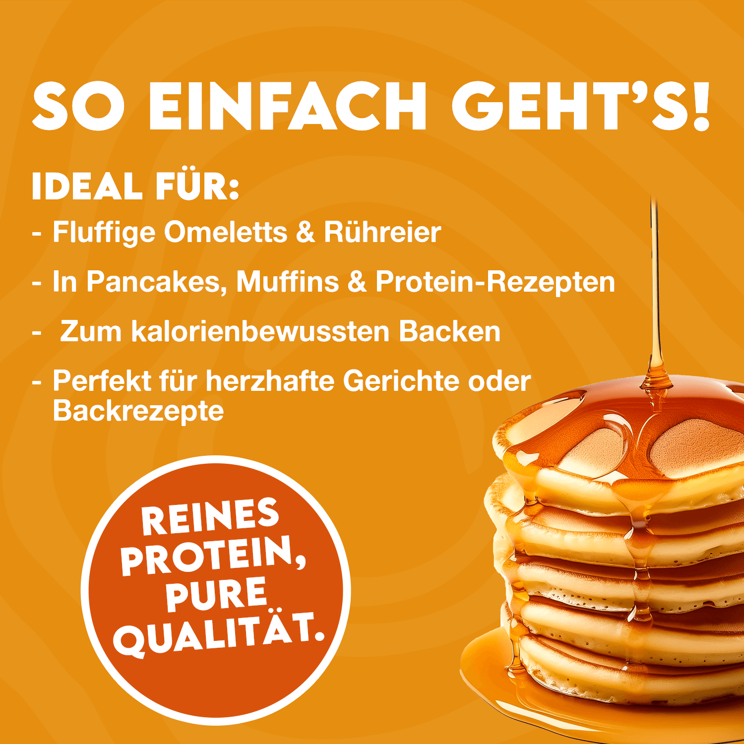 Reines Eiklar – pure Proteinquelle.