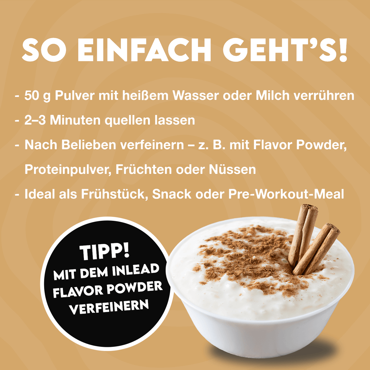Schnelle Energie, wann immer du willst.