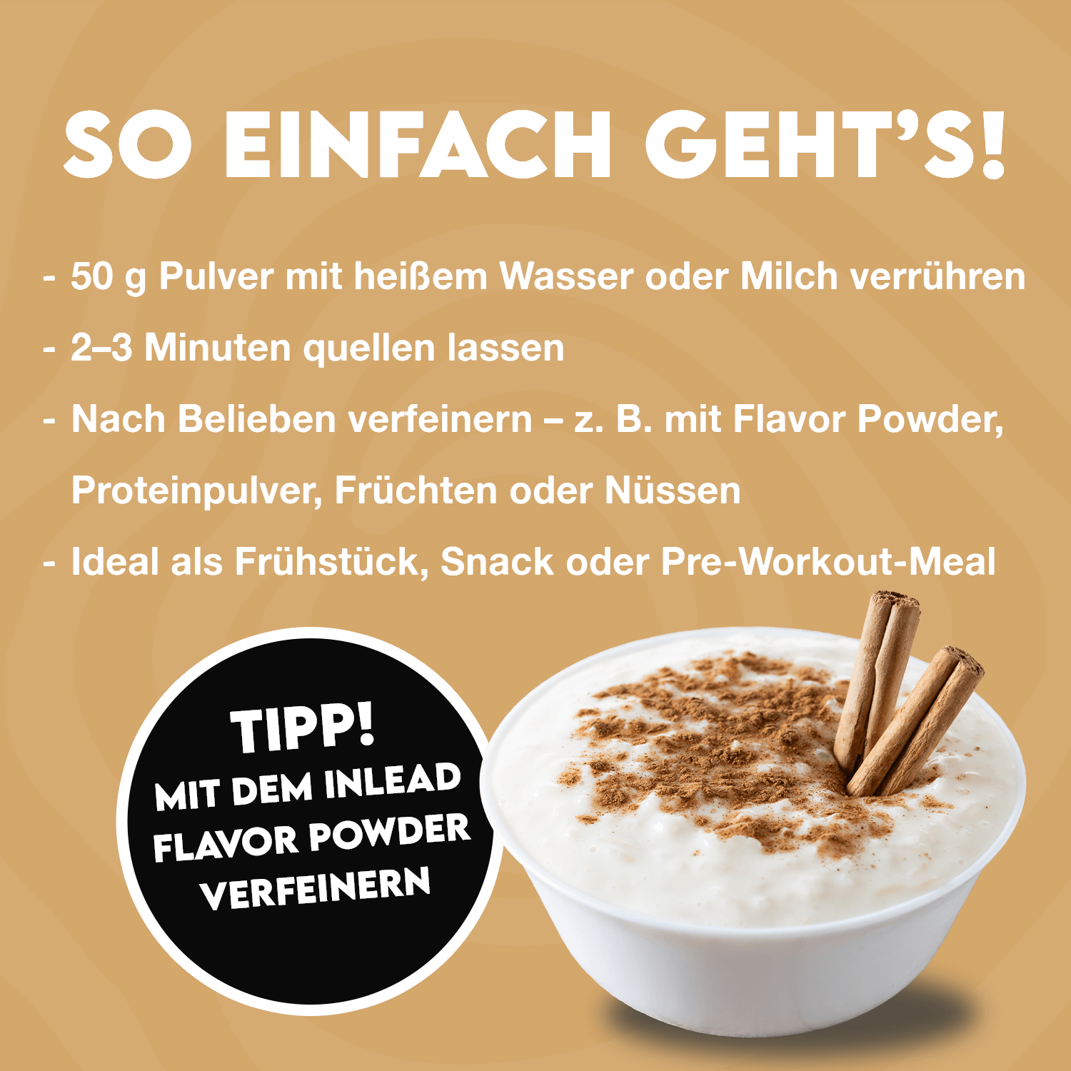 Schnelle Energie, wann immer du willst.
