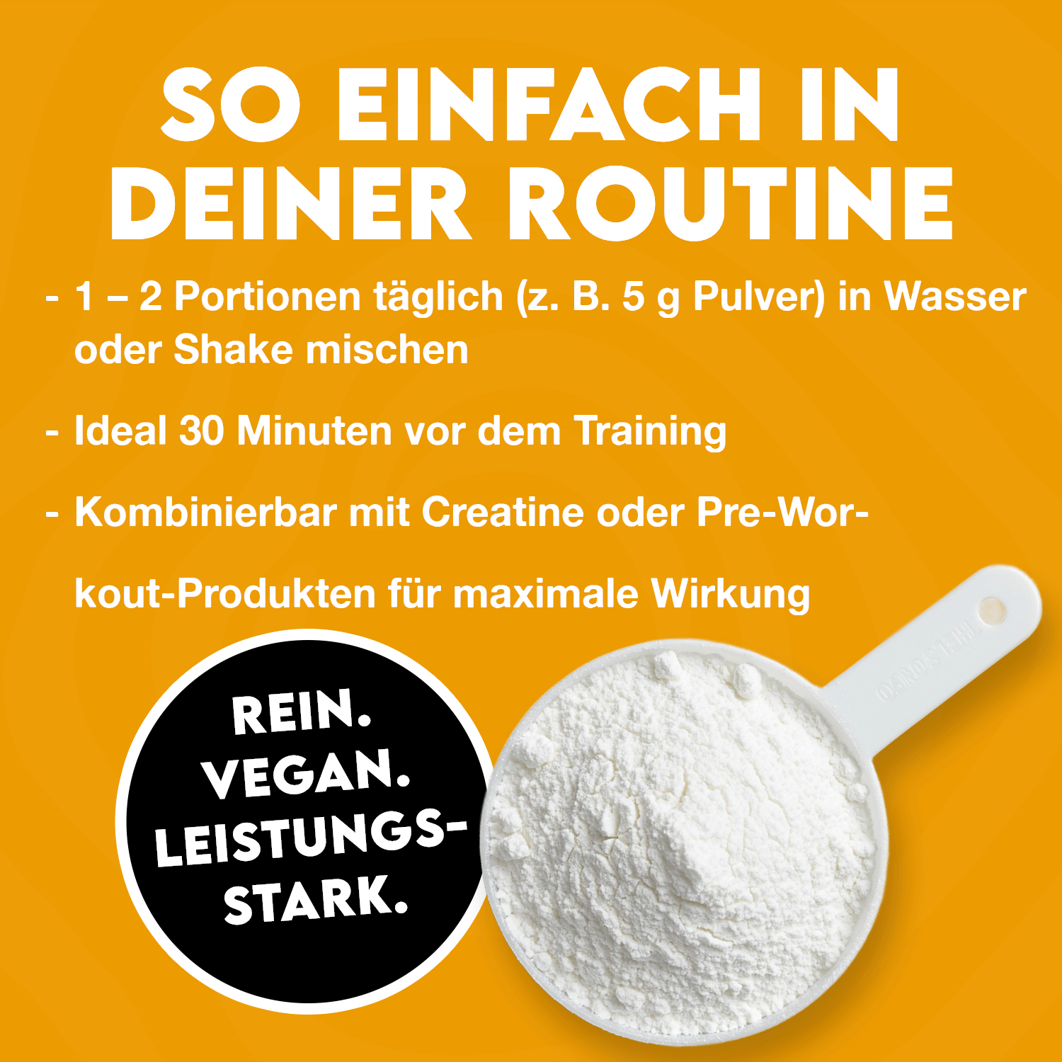 Unterstützung für intensive Trainingseinheiten.