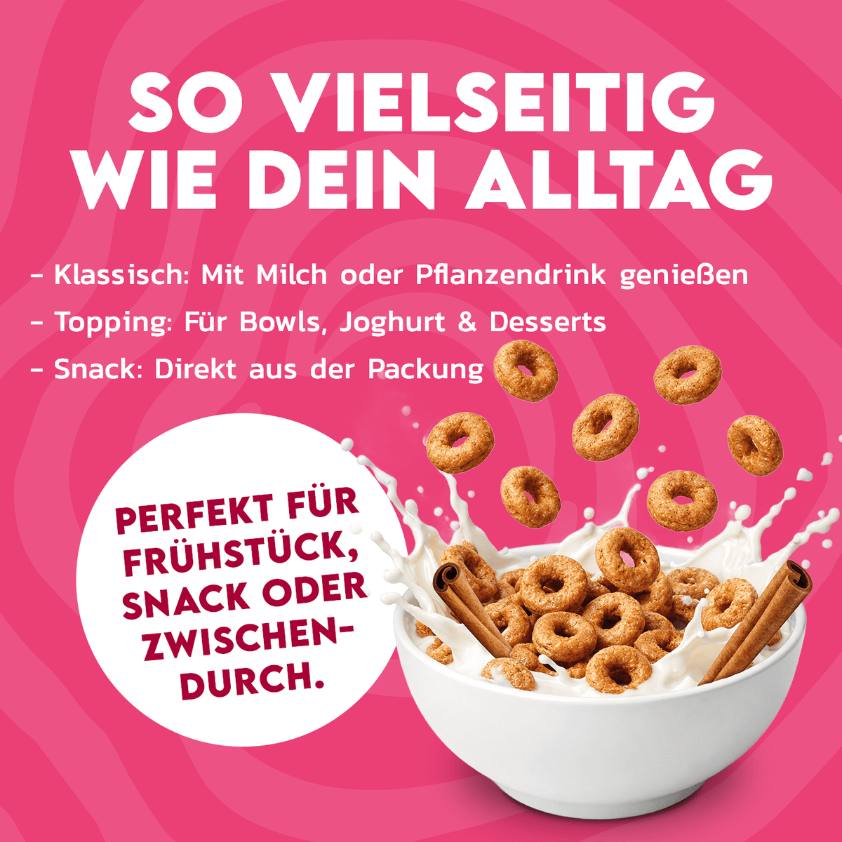 INLEAD Protein Loops (210 g) – knusprige Ringe auf Basis von Soja- und Erbsenprotein.