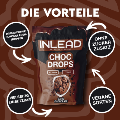 Inlead Choc Drops 150 g White Chocolate