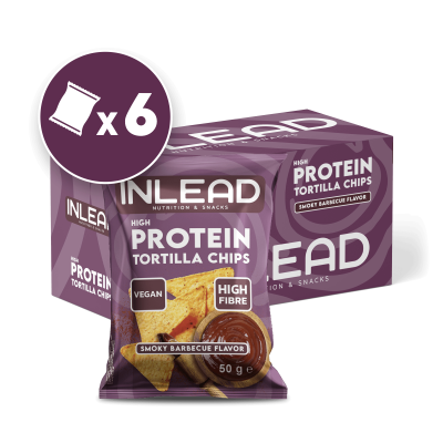 Inlead High Protein Tortilla Chips Smoky Barbecue 6 x 50 g