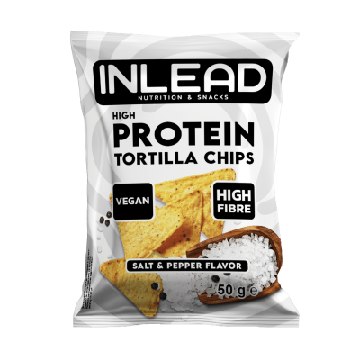 Inlead High Protein Tortilla Chips Salt & Pepper 50 g