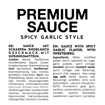 Inlead Premium Sauce - [6er Karton] 6 x 350ml Spicy Garlic Style
