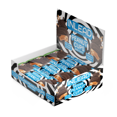 Inlead Peanut Cups - [15er Display] 15 x 50 g Vegan Dark...