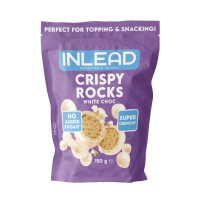 Inlead Crispy Rocks 150g White Choc MHD 30.11.2026