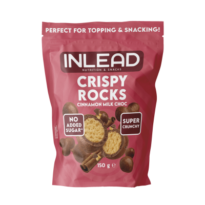 Inlead Crispy Rocks 150g Milk Choc Cinnamon MHD 30.11.2026